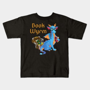 Book Worm Reading Dragon Kids T-Shirt